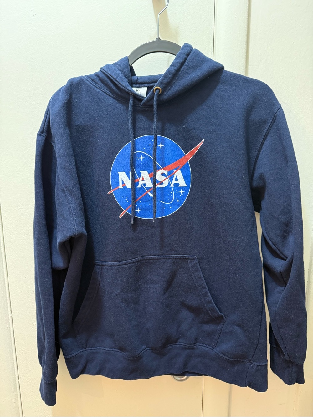 NASA Logo Navy Blue Pullover Hoodie - Men's Branded Sweatshirt